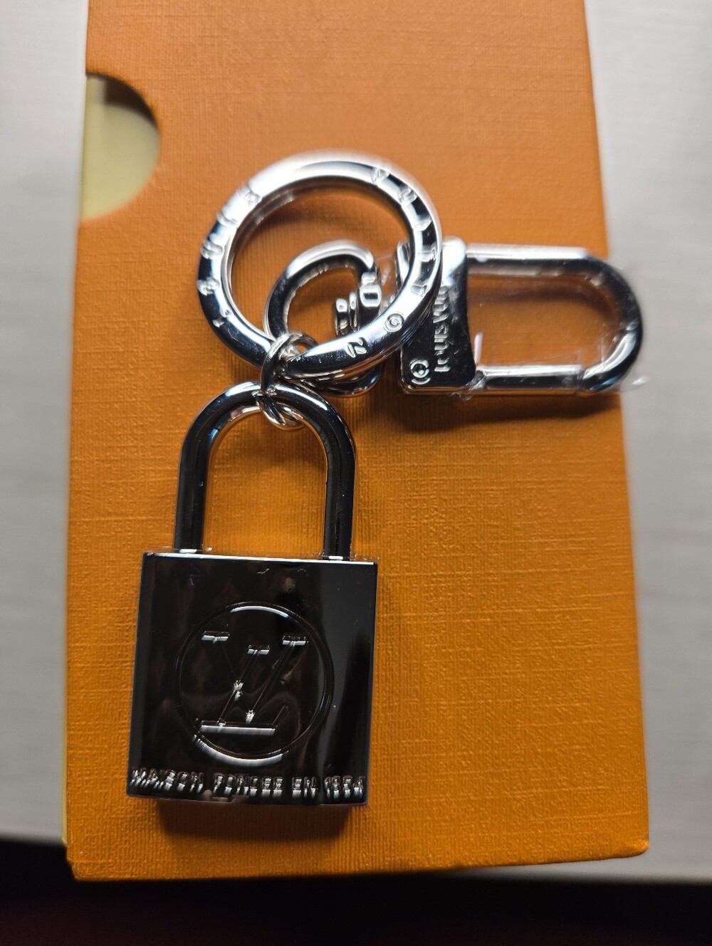 Silver Padlock Keychain Accessory - Designer Inspired